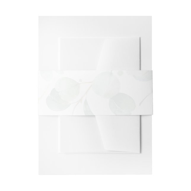 Cintas Para Invitaciones Pastel de eucalipto (Anverso Ejemplo)