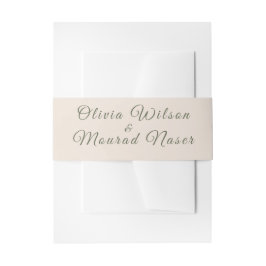 Cintas Para Invitaciones Pastel & Gold Floral Wedding Invitation