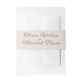 Cintas Para Invitaciones Pastel & Gold Floral Wedding Invitation