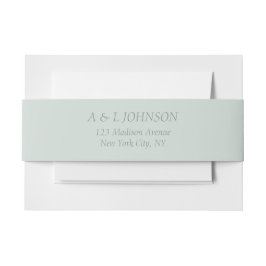 Cintas Para Invitaciones Pastel Sage Green Boda