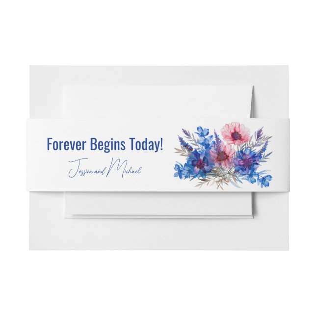 Cintas Para Invitaciones Pastel Whispers Meadow (Anverso Ejemplo)