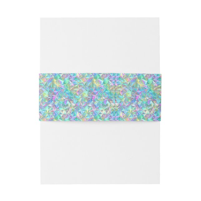 Cintas Para Invitaciones Patrón abstracto holográfico (Reverso ejemplo)
