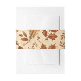 Cintas Para Invitaciones Patrón de acuarela de hojas de otoño
