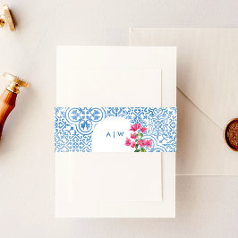 Cintas Para Invitaciones patrón de azulejos mediterráneo