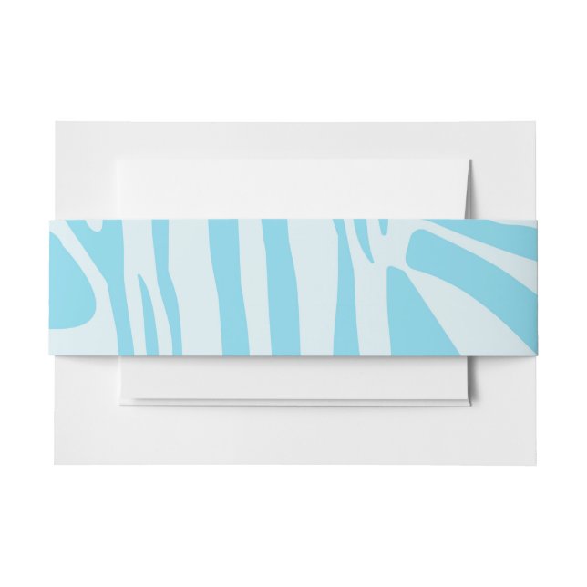 Cintas Para Invitaciones Patrón de cebra azul (Anverso Ejemplo)