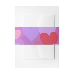 Cintas Para Invitaciones Patrón de Corazón Colorido Divertido