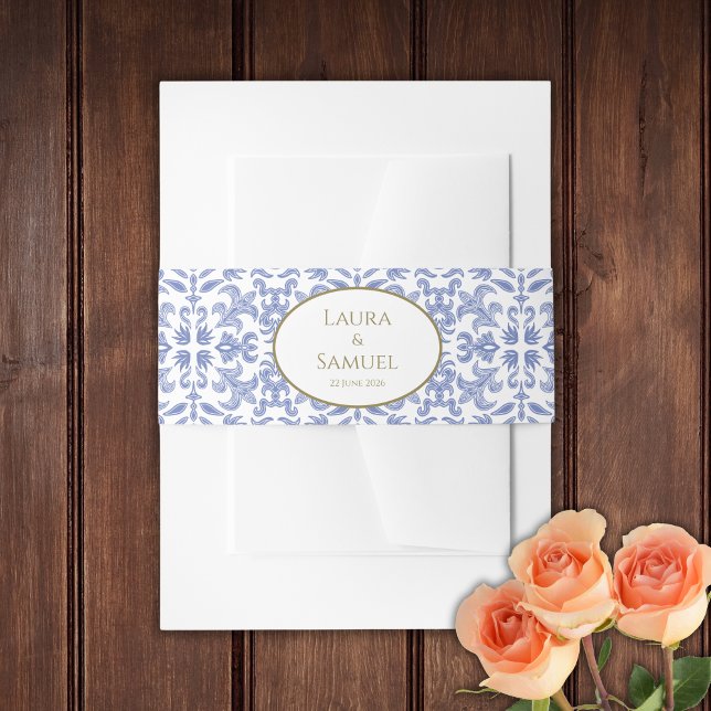 Cintas Para Invitaciones Patrón de cosecha azul turbio (Subido por el creador)