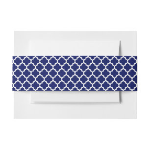Cintas Para Invitaciones Patrón de Cuartel Azul Blanco Azul de la Marina Ma