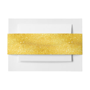 Cintas Para Invitaciones Patrón de destellos de ORO PURO + tu texto / foto