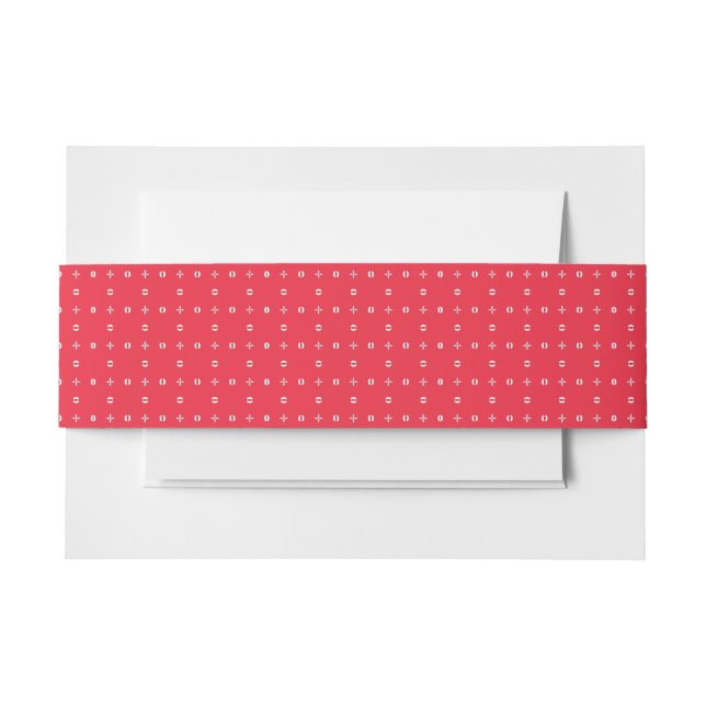 Cintas Para Invitaciones Patrón de encanto navideño 09 -  (Anverso Ejemplo)