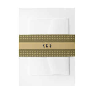 Cintas Para Invitaciones Patrón de estrellas militares