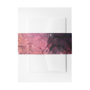 Cintas Para Invitaciones Patrón de galaxia espacial de estrellas brillantes