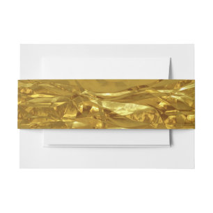 Cintas Para Invitaciones PATRON DE HOJA DE ORO PURO + tu texto / foto