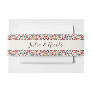Cintas Para Invitaciones Patrón de mandala geométrico clásico para boda