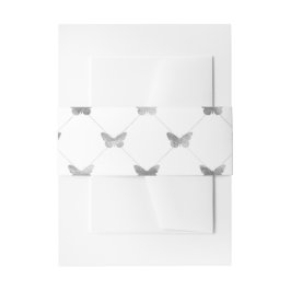 Cintas Para Invitaciones Patrón de mariposa de celosía de plata falsa