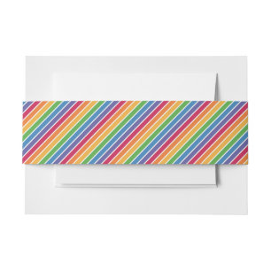 Cintas Para Invitaciones Patrón de rayas arco iris
