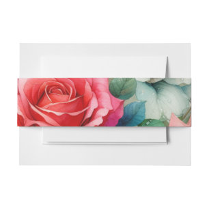 Cintas Para Invitaciones Patrón de Rosa Caprichosa