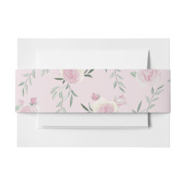 Cintas Para Invitaciones Patrón de Rosas Rosadas