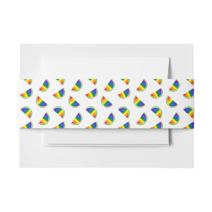 Cintas Para Invitaciones Patrón de sandía arco iris