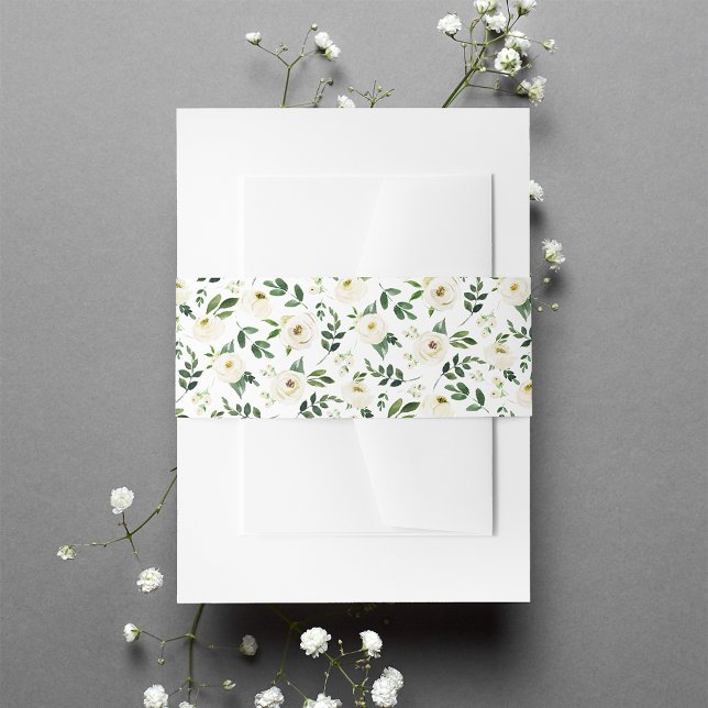 Cintas Para Invitaciones Patrón floral de alabastro (Subido por el creador)