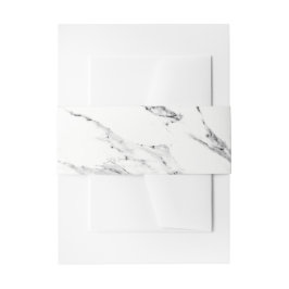 Cintas Para Invitaciones Patrón moderno de mármol blanco y negro