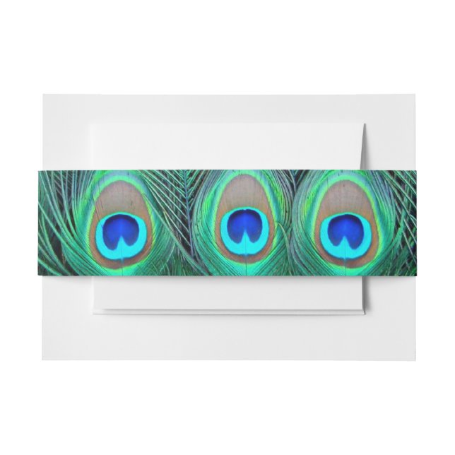 Cintas Para Invitaciones Peacock (Anverso Ejemplo)