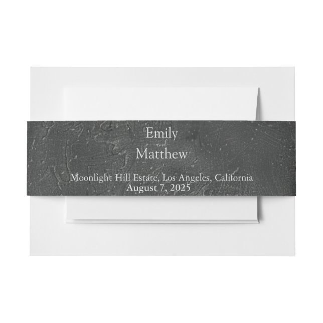 Cintas Para Invitaciones Peonías góticas barrocas (Anverso Ejemplo)