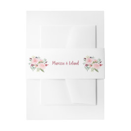 Cintas Para Invitaciones Peonías rosadas eucalipto helechos vegetación