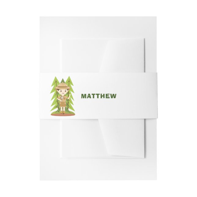 Cintas Para Invitaciones Pequeño Explorador (Anverso Ejemplo)