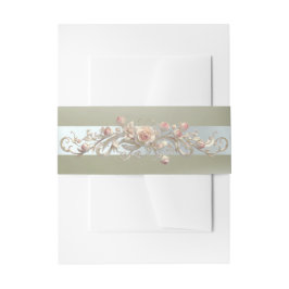 Cintas Para Invitaciones Pergamino de rosa - Gris plata