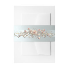 Cintas Para Invitaciones Pergamino de Rosa - Plata