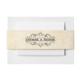 Cintas Para Invitaciones Pergamino Rústico Vintage de Flourish