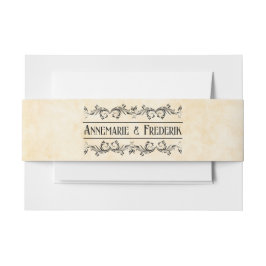 Cintas Para Invitaciones Pergamino Rústico Vintage de Flourish