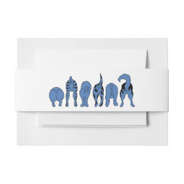 Cintas Para Invitaciones Perro Azul