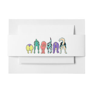 Cintas Para Invitaciones Perro colorido