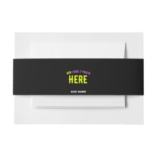 CINTAS PARA INVITACIONES PERSONALIZABLE MODERNO ESTILO NEGRO VERIFICADO MAR