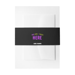 CINTAS PARA INVITACIONES PERSONALIZABLE MODERNO ESTILO NEGRO VERIFICADO MAR