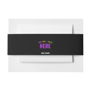 CINTAS PARA INVITACIONES PERSONALIZABLE MODERNO ESTILO NEGRO VERIFICADO MAR