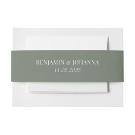 Cintas Para Invitaciones Personalizado Boda elegante Moss Green