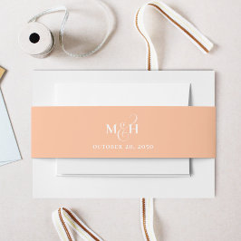 Cintas Para Invitaciones Personalizado de guiones de monograma Boda de colo