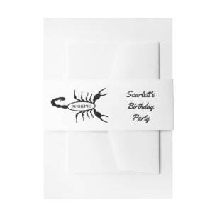 Cintas Para Invitaciones Personalizado de signo de estrella de escorpión ne