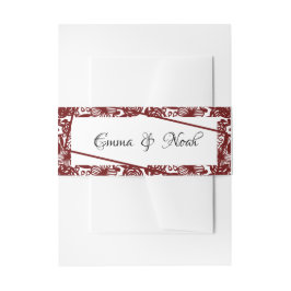 Cintas Para Invitaciones Personalizado Elegante Boda Blanca y Waroon