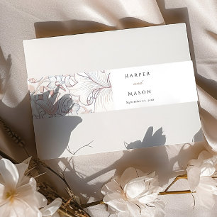Cintas Para Invitaciones Personalizado floral vintage Lily Morris