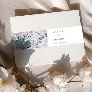 Cintas Para Invitaciones Personalizado floral vintage Lily Morris