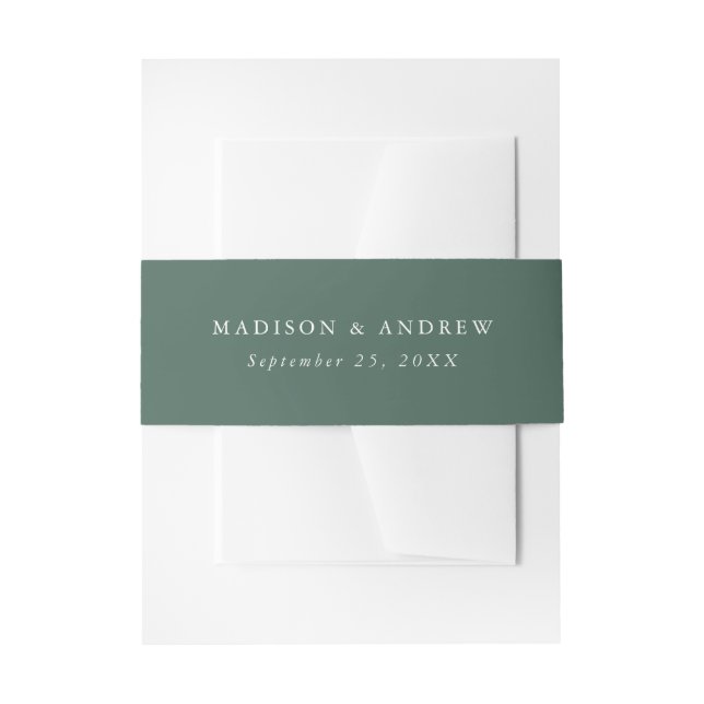 Cintas Para Invitaciones Personalizado Verde Oscuro (Anverso Ejemplo)