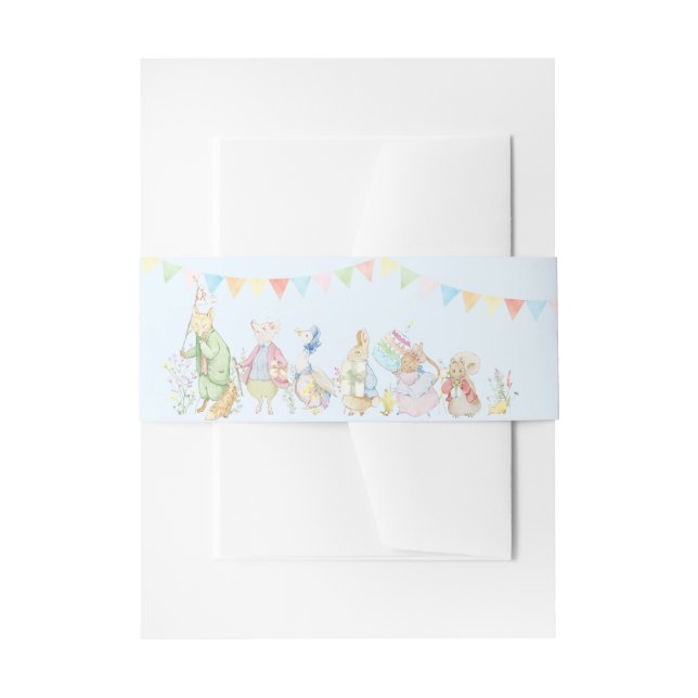 Cintas Para Invitaciones Peter the Rabbit Beatrix Baby Shower (Anverso Ejemplo)