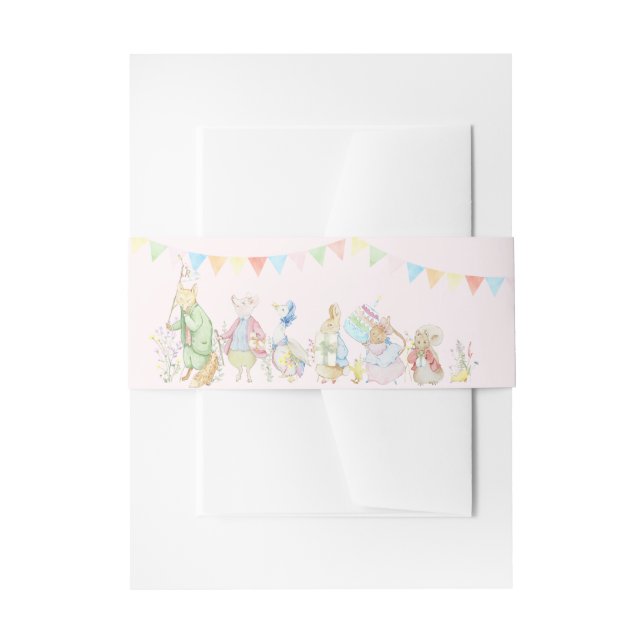 Cintas Para Invitaciones Peter the Rabbit Beatrix Baby Shower (Anverso Ejemplo)