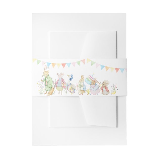 Cintas Para Invitaciones Peter the Rabbit Beatrix Baby Shower (Anverso Ejemplo)