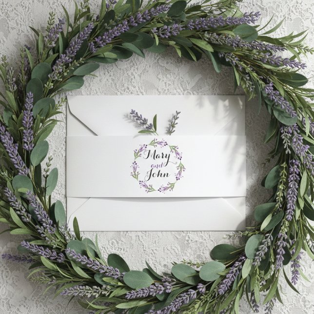 Cintas Para Invitaciones Petite Country Garden Wreath Boda (Subido por el creador)