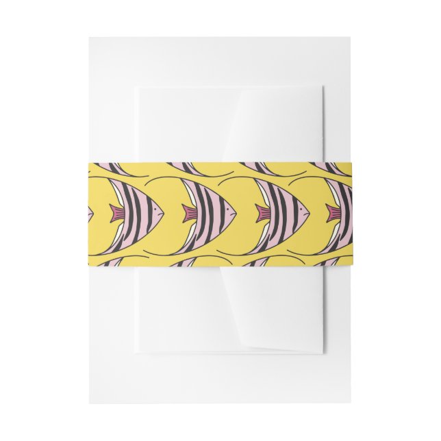 Cintas Para Invitaciones Pez ángel amarillo brillante (Anverso Ejemplo)
